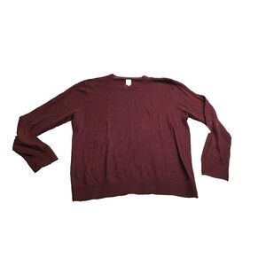 GAP Sweater Adult Large Maroon‎ Crew Neck Knitted Outerwear Pullover Mens